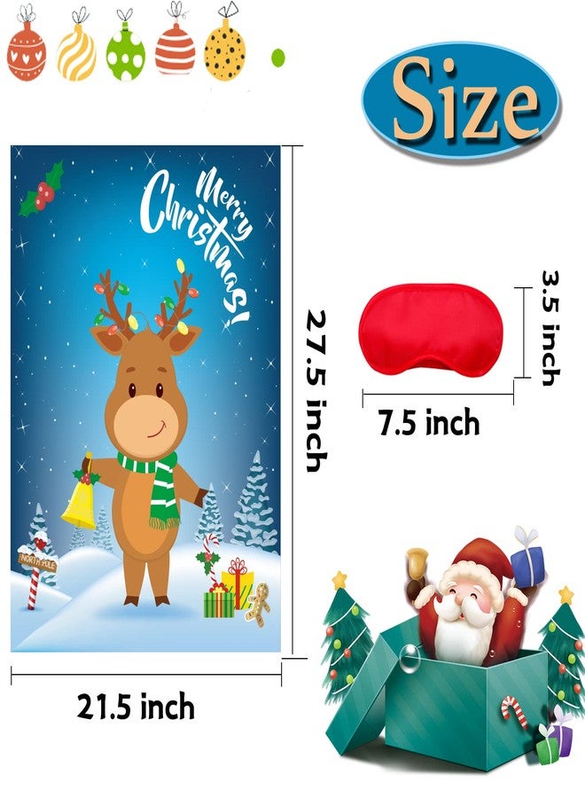Funnlot Christmas Games for Kids Pin The Nose on The Reindeer Christmas Holiday Party Games Activities Decorations Reusable 24 Noses Stickers and 1 Blindfold for Kids Adults - Image 2